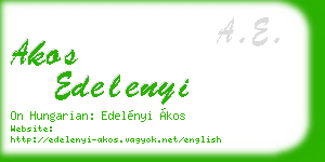 akos edelenyi business card